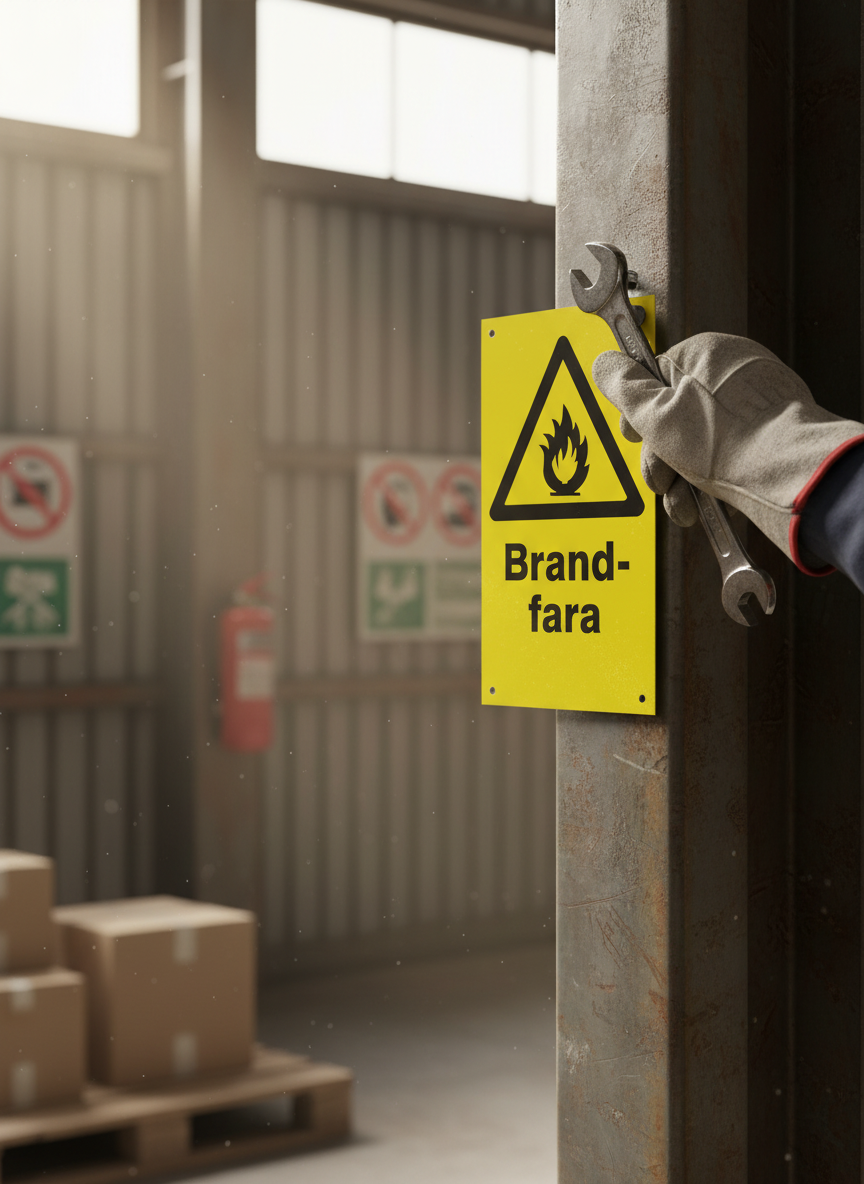 Premium Warning Sign for Fire Hazard - Multiple Materials and Sizes for Professional Safety Marking