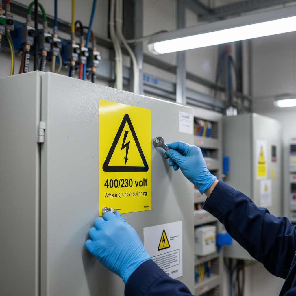 Premium Warning Sign for Safety: Work Under No Voltage - Multiple Materials and Sizes Available