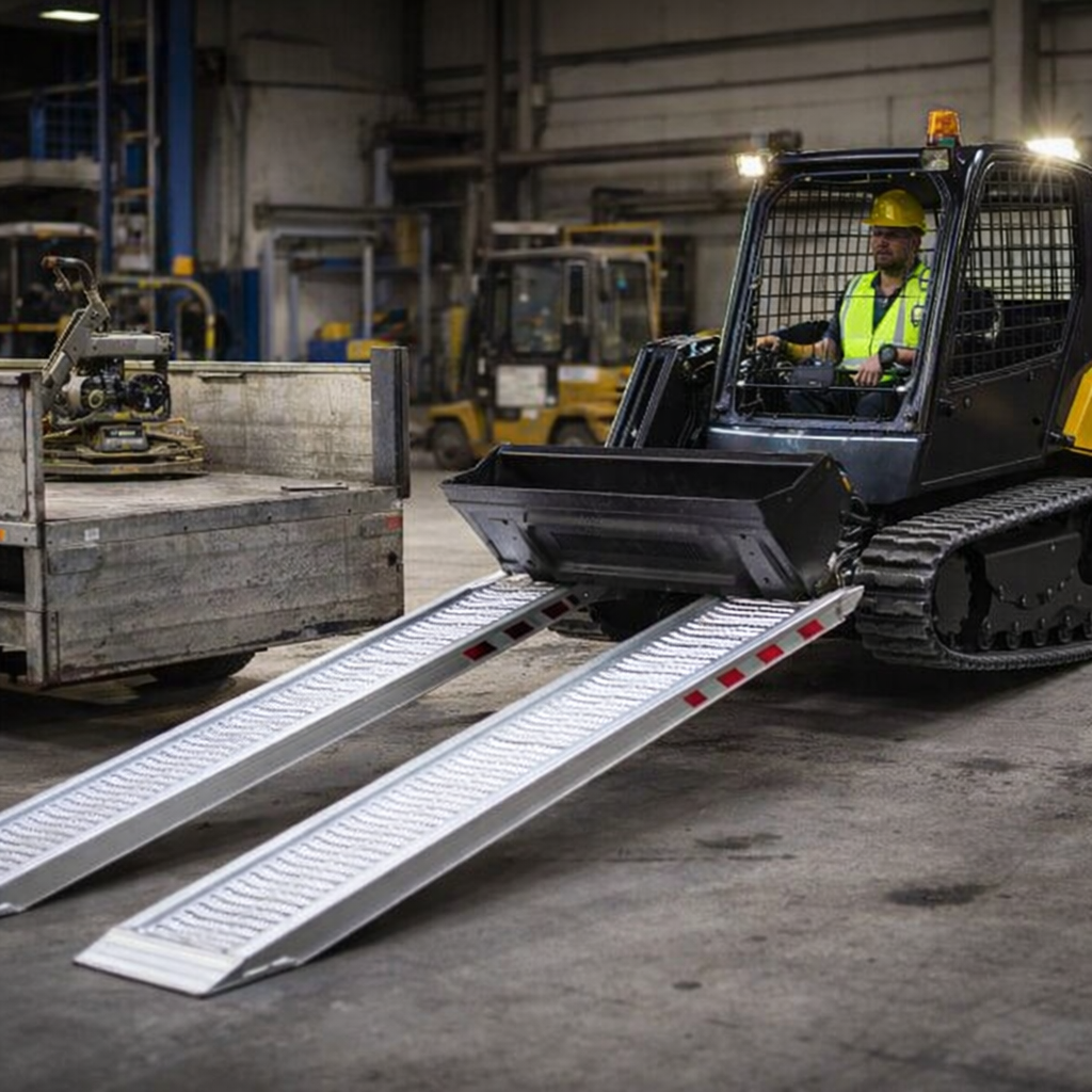 Aluminium Loading Ramps – 5500mm x 510mm – 4110kg Capacity – Heavy Duty Plant & Digger Use