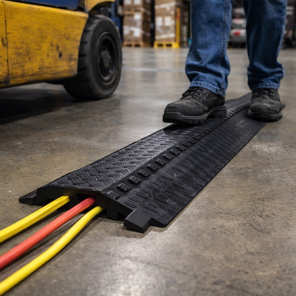 Cable Protector – Black – One Channel – Pedestrian Traffic