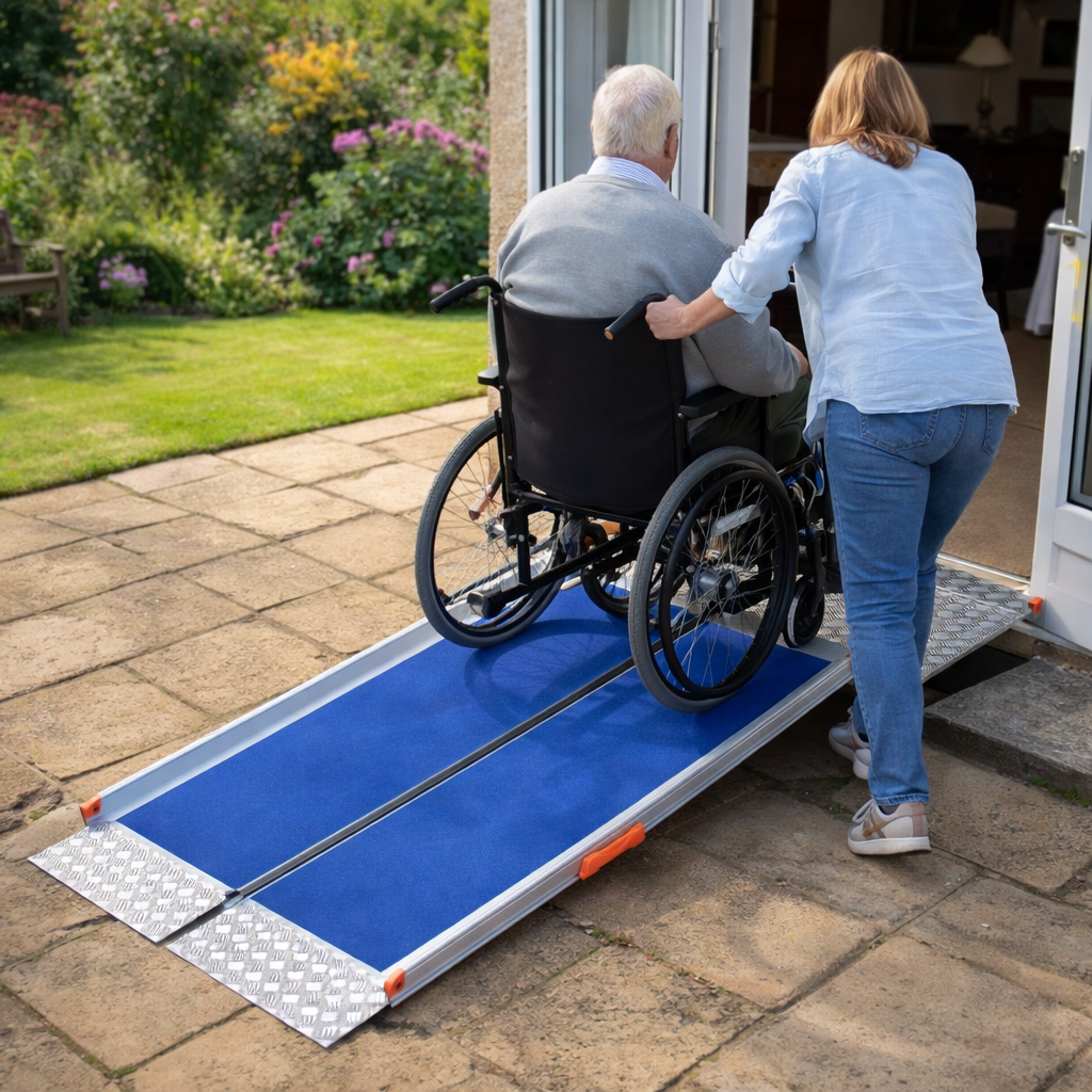 Wheelchair Ramp Kit – Various Lengths – Non-Slip Surface – Mobility Aid