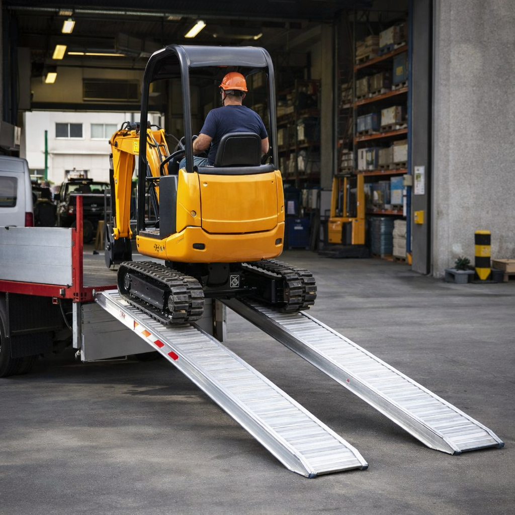 Aluminium Loading Ramps – 5000mm x 360mm – 2290kg Capacity – Plant & Mini Digger Use