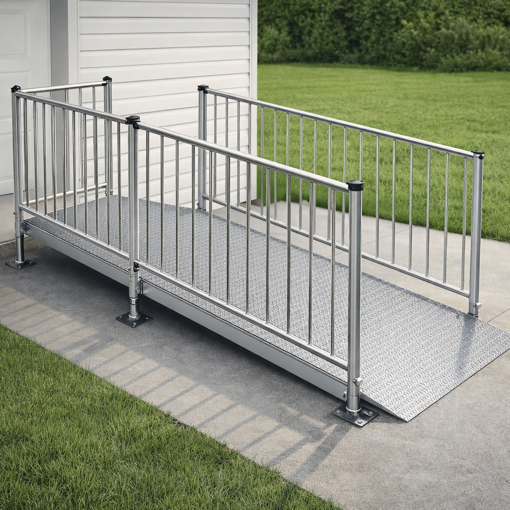 Modular Wheelchair Ramp Kit – 1080mm x 2000mm – Steel 200kg Capacity – Indoor/Outdoor Use