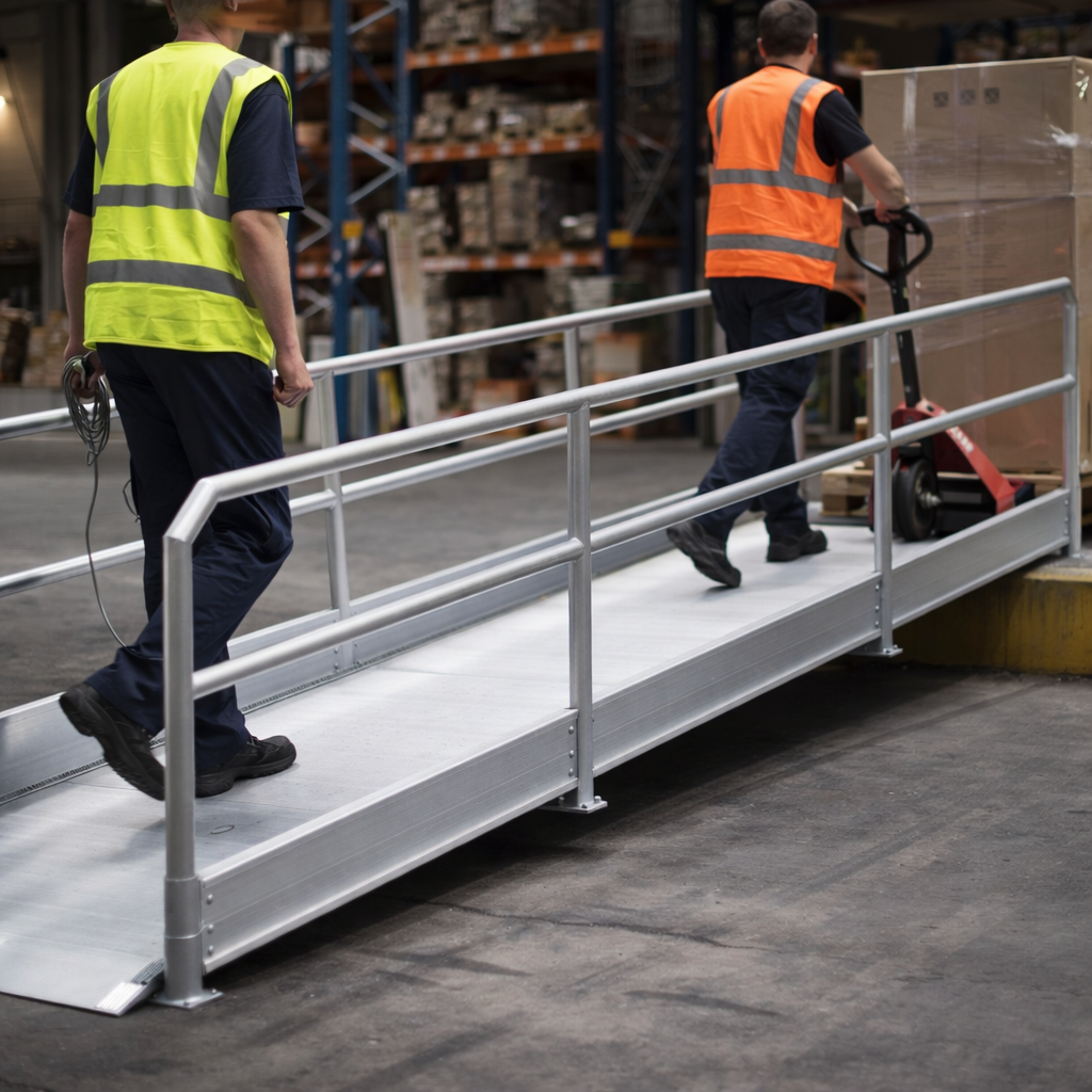 Pedestrian Ramps with Handrails – 3790mm Long, 1000mm Wide – Non-Slip – Public & Private Use