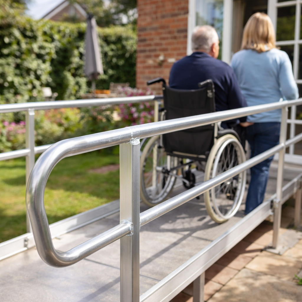 Handrail System – Aluminium – Outdoor Use – Wheelchair Ramp