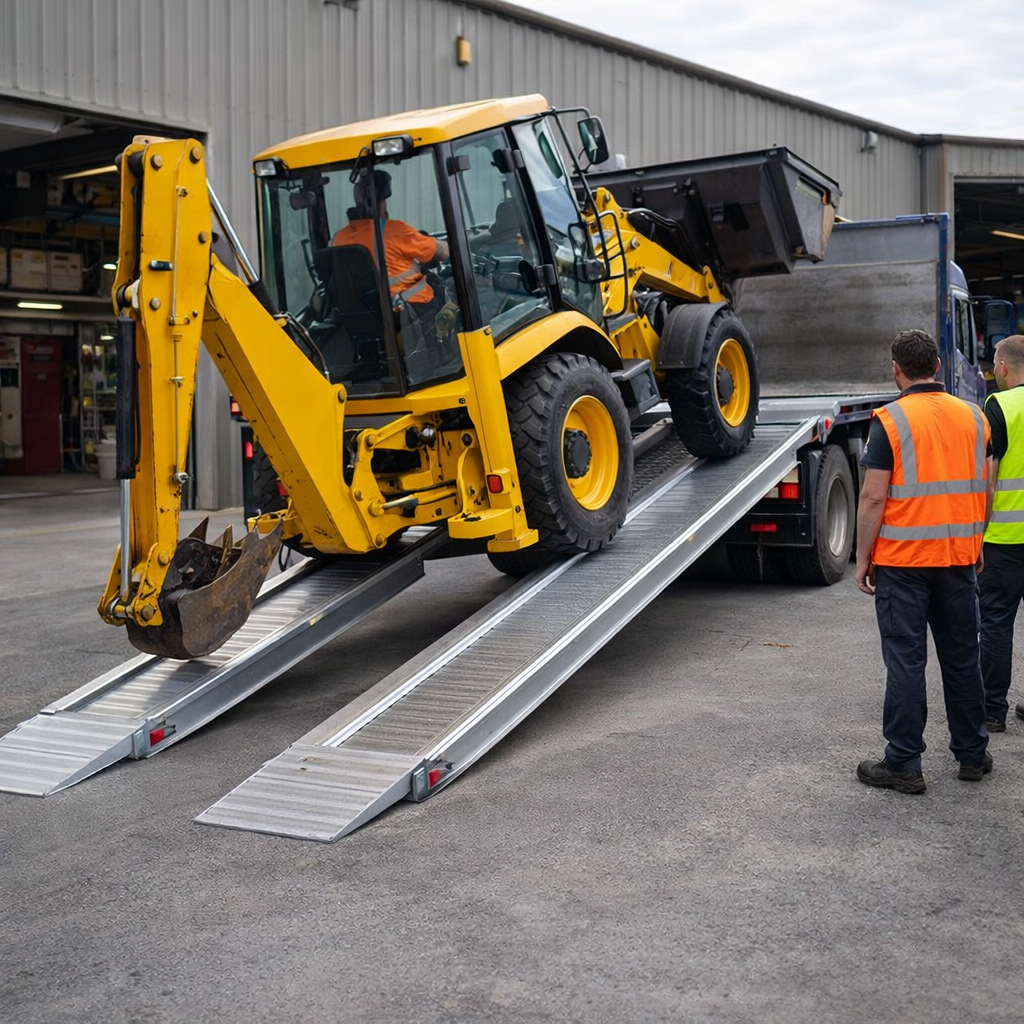 Aluminium Loading Ramps – 2500x580mm – 14000kg Capacity – Industrial Use