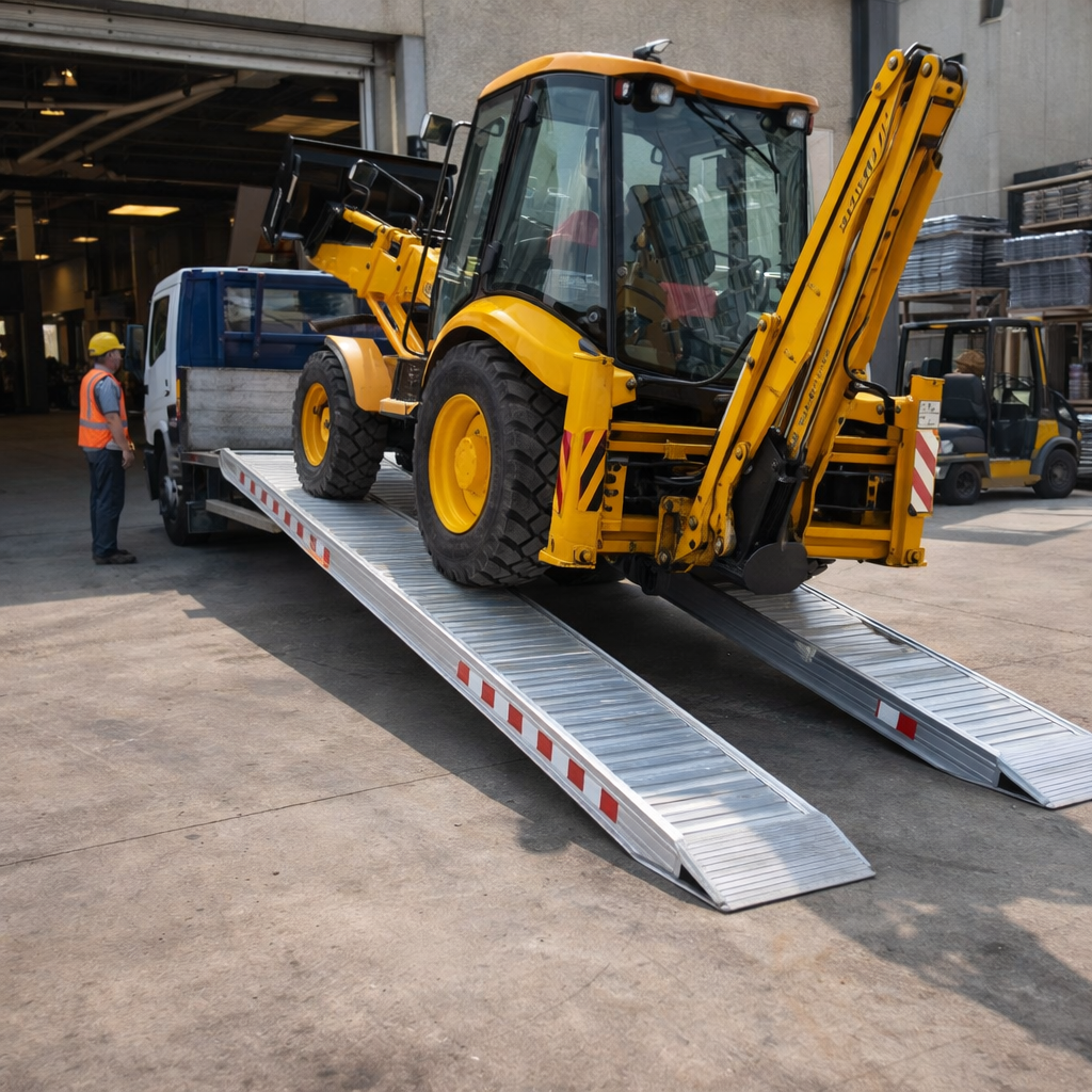 Extra Wide Aluminium Loading Ramps – 4500mm x 510mm – 5060kg Capacity – Industrial Use