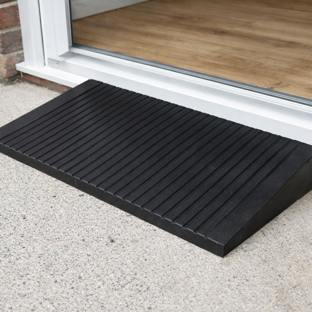 Rubber Threshold Ramps – 32mm to 70mm High – Heavy Duty – Wheelchair & Scooter Access