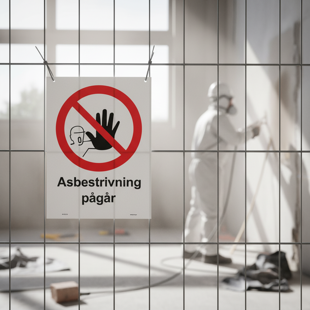 High-Performance Prohibition Sign for Asbestos Removal in Various Sizes and Materials for Workplace Safety