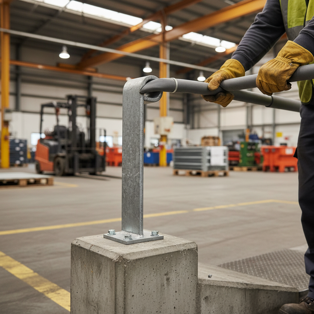 Premium Heavy Duty Hand Rail Extension 42mm Dia. Galvanised Steel for Armco Barrier Safety | Barriers Co