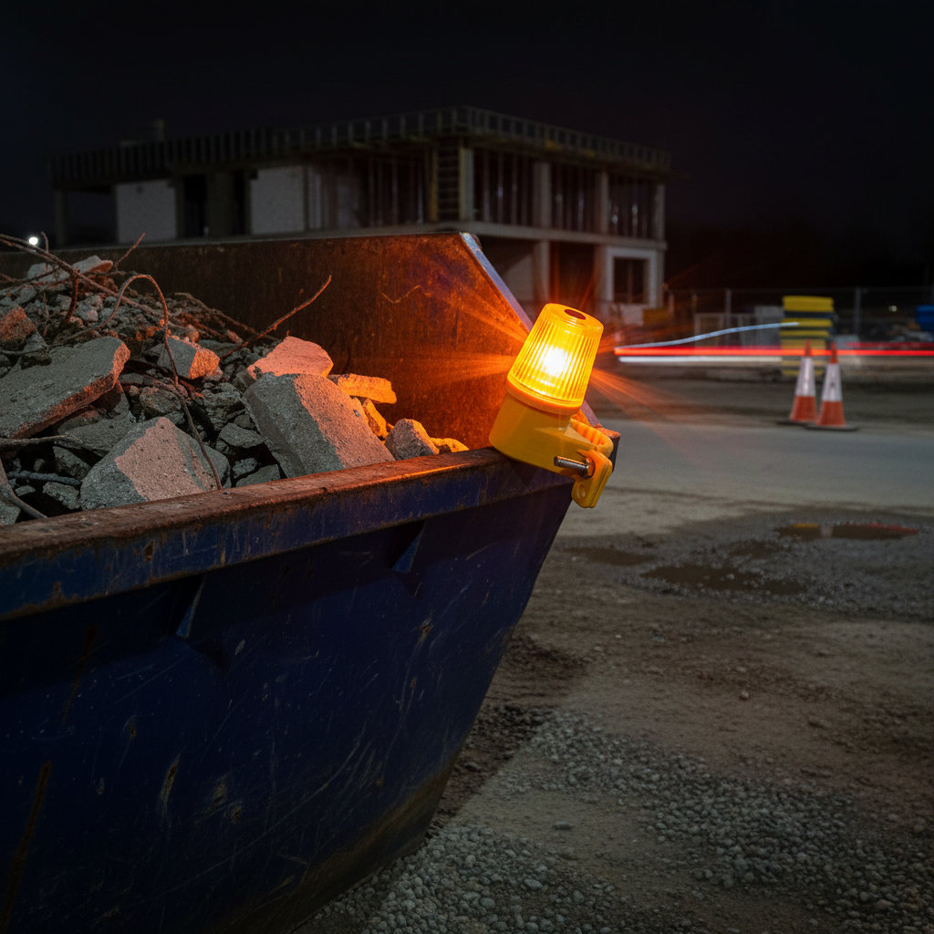 Premium Battery Powered Skip Light with Amber Lens for Nighttime Safety Compliance