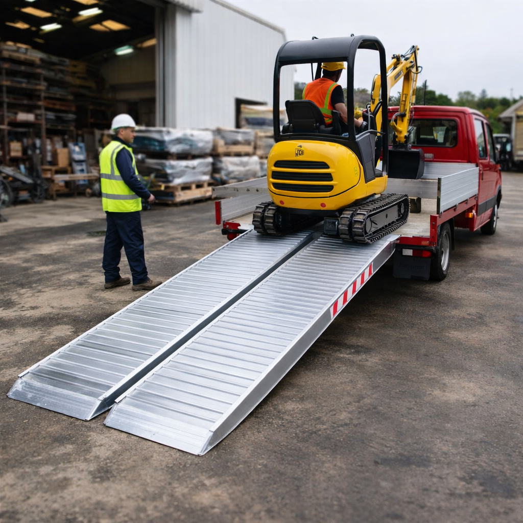 Aluminium Loading Ramp – 3000mm x 400mm – 4500kg Capacity – Plant & Mini Digger