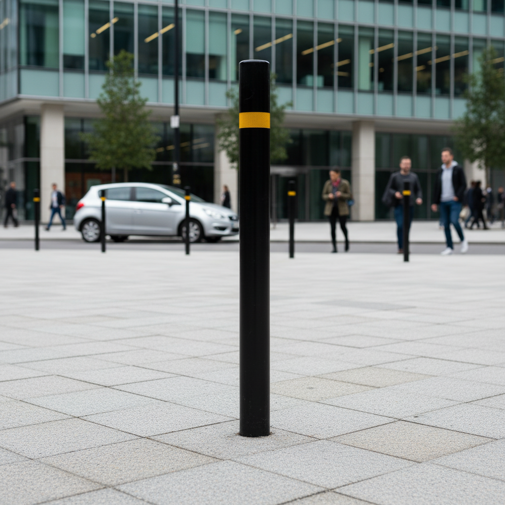 Premium Steel Cored Polyurethane Bollard with Root Fixing for Extreme Durability and Low Maintenance