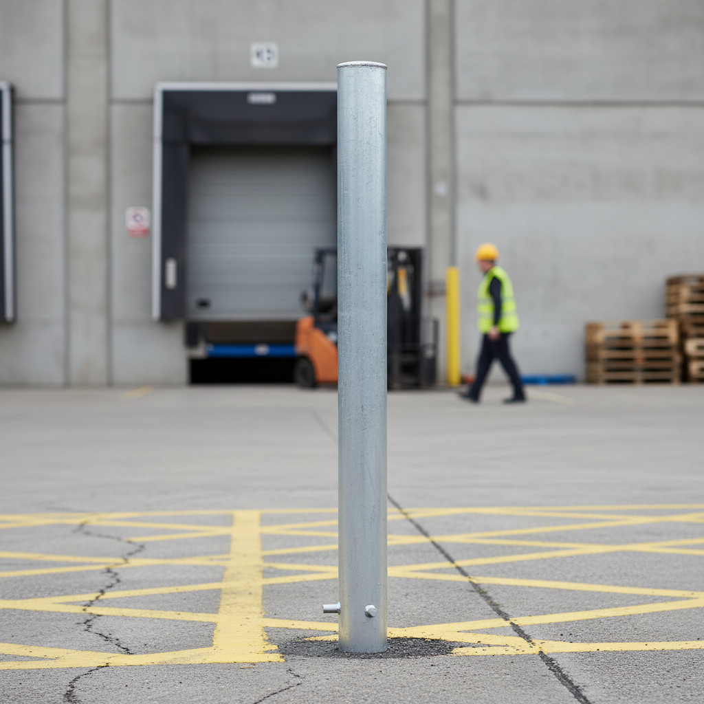 Premium Heavy Duty Galvanised Bollard 900mm for Security and Traffic Control with Multiple Installation Options