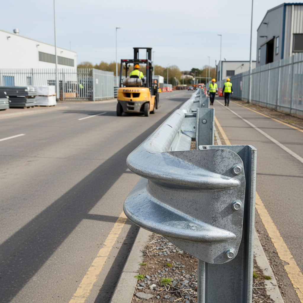 Premium Galvanised Steel Fishtail Barrier End Cap for Enhanced Safety in Parking and Transport Areas - Detail View | Barriers