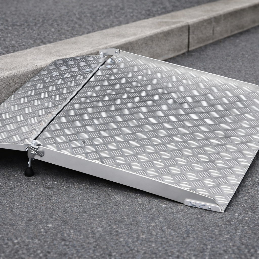 Folding Drive In Ramp – Black – Up to 150mm Load Height – Wheelchair & Scooter Access