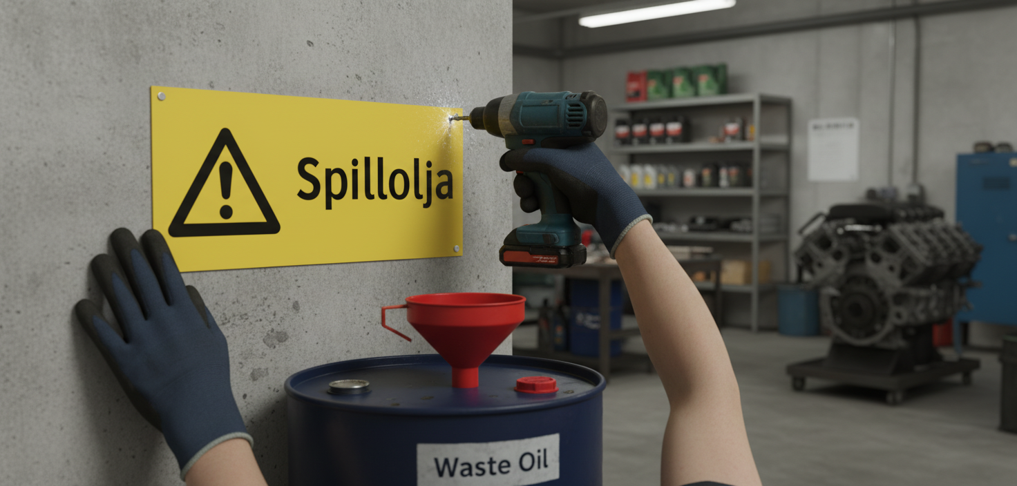 Premium Warning Sign for Oil Spills - Durable Self-Adhesive, Plastic, Magnet, and Aluminum Options Available