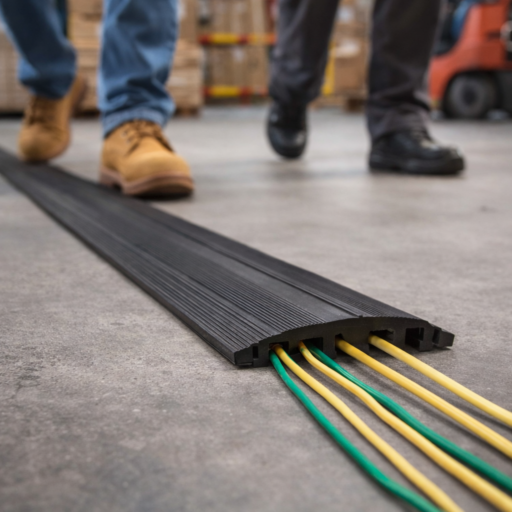 Rubber Cable Cover – 20mm & 38mm – Heavy Duty – Cable Protection