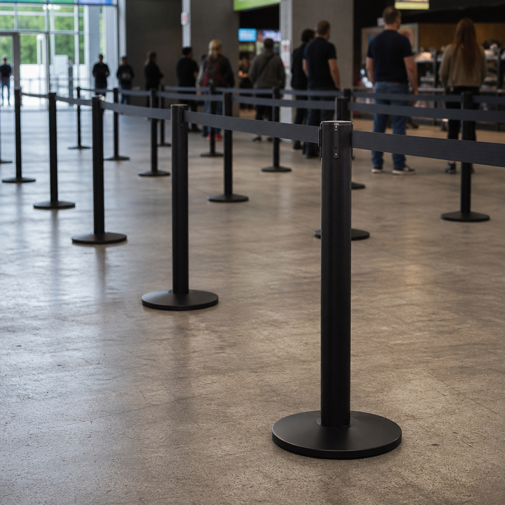 QueuePro 400 Belt Barrier System with 10.6m Length for Event Spaces