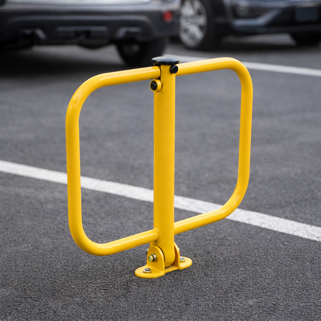 Folding Parking Bollard – Yellow – High Visibility – Commercial Use