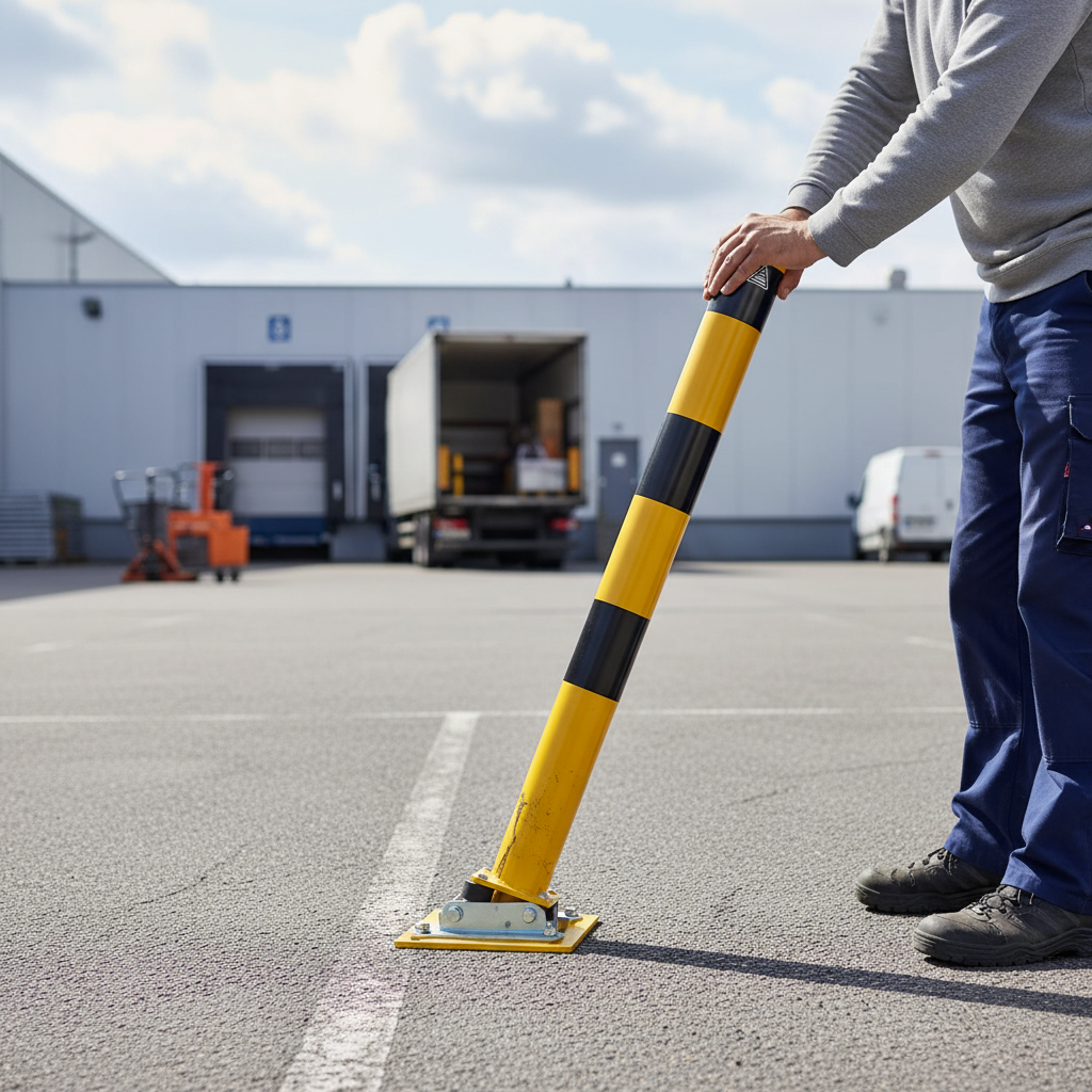 Premium Tiltable Crash-Proof Bollards with Welded Steel Cap for Enhanced Durability and Security, Available in Multiple Sizes