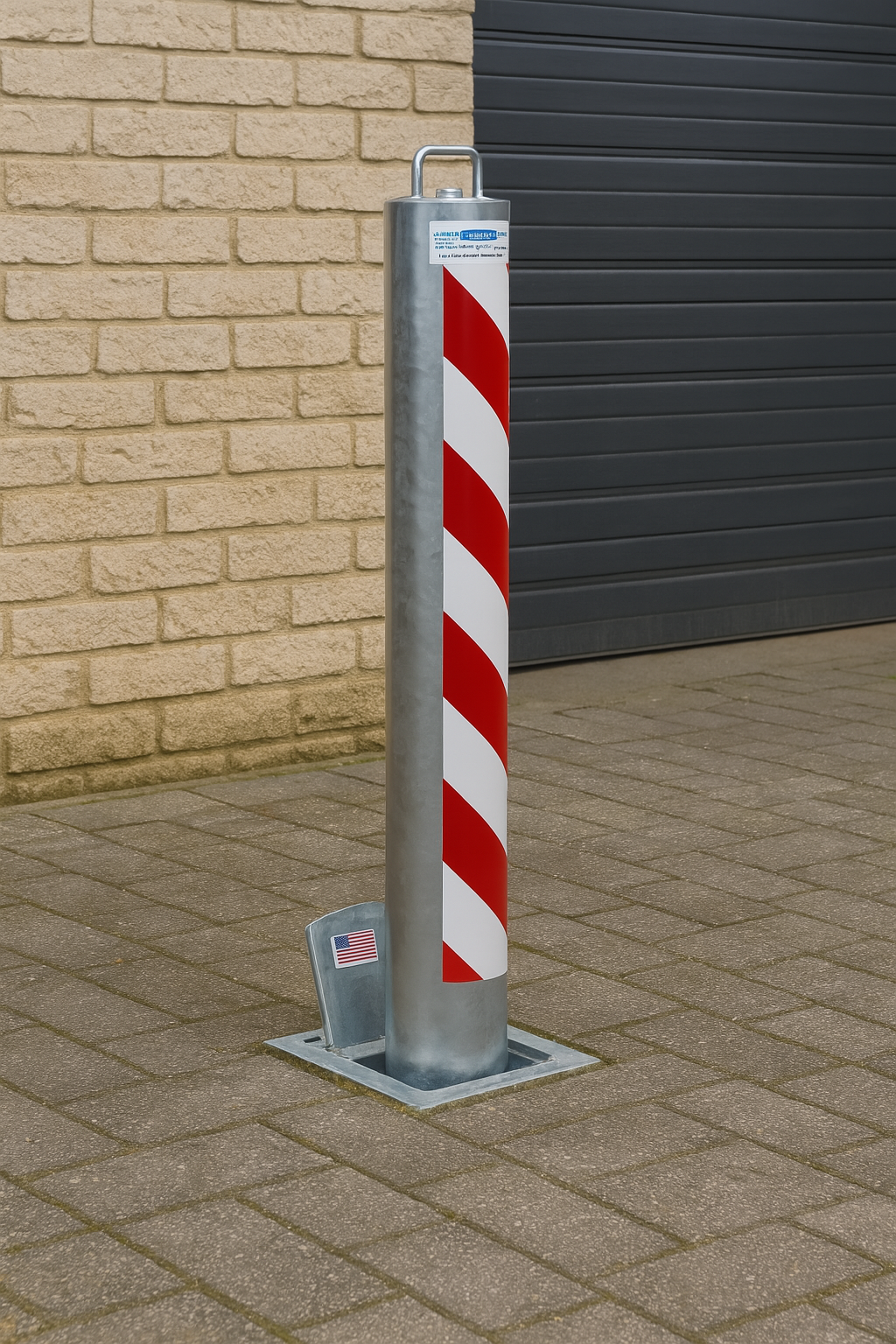 900mm Retractable Security Bollard with Integral Lock 1