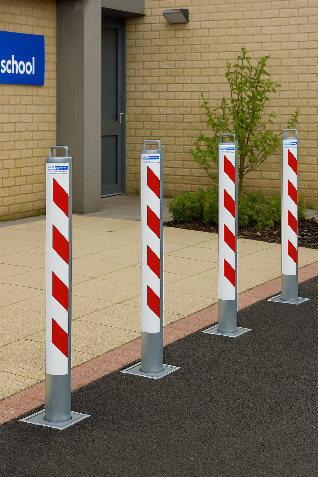 900mm Retractable Security Bollard with Lift Assist 2