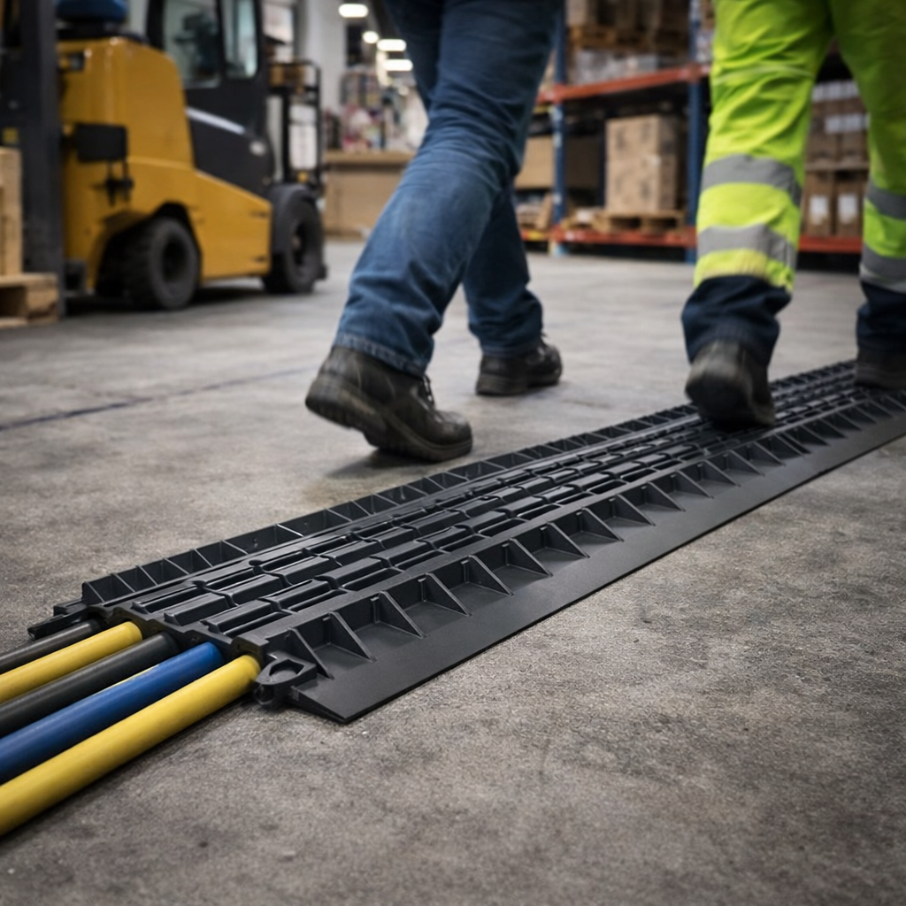 Compact Channel Base – 22mm x 21mm – 5 Channels – Cable Protectors