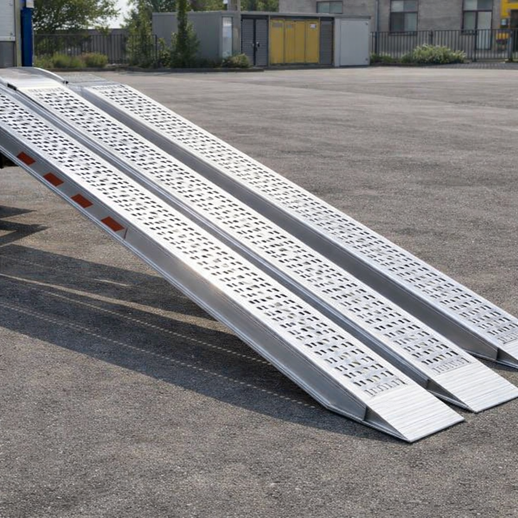 Aluminium Loading Ramps – 4500x400mm – 3325kg Capacity – Plant & Digger Use