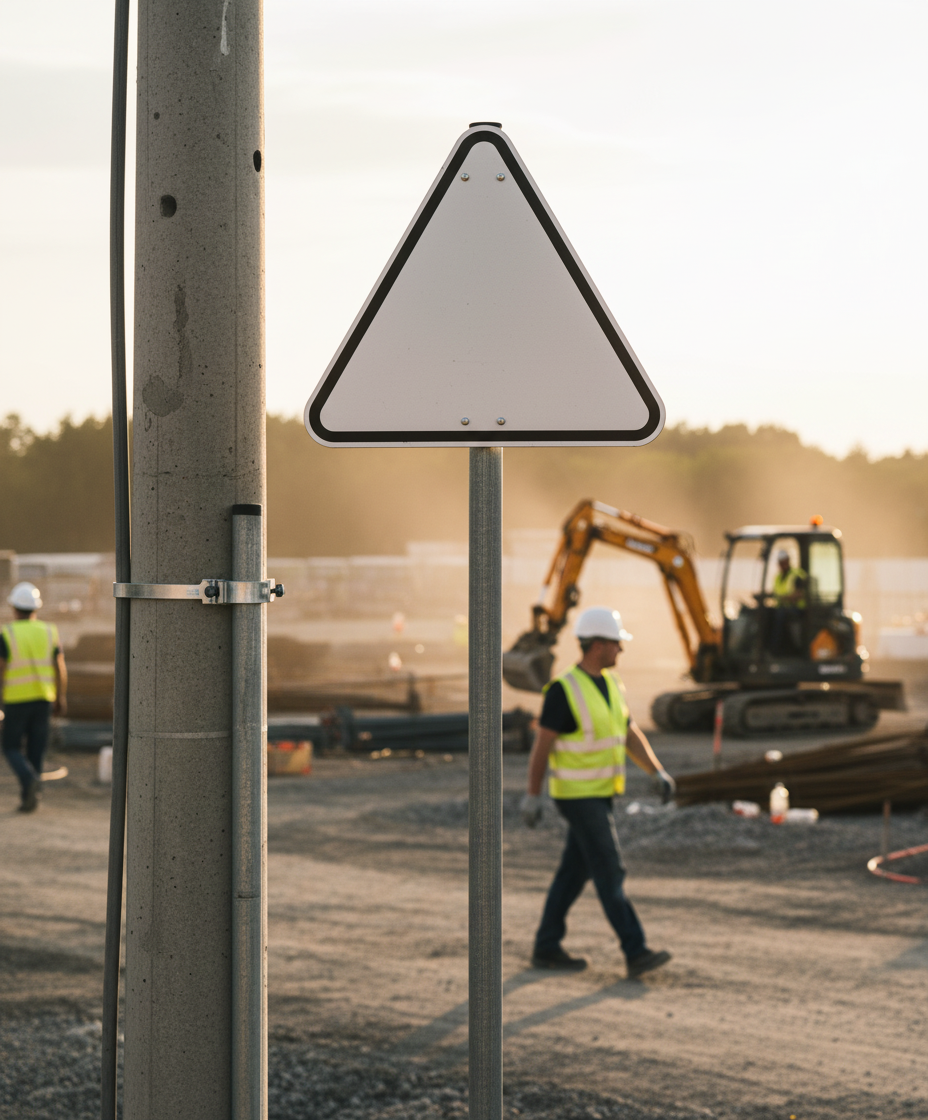 Premium Traffic Sign Mounting Bracket Ø 60mm - Heavy Duty 2-Pack for Secure Sign Installation