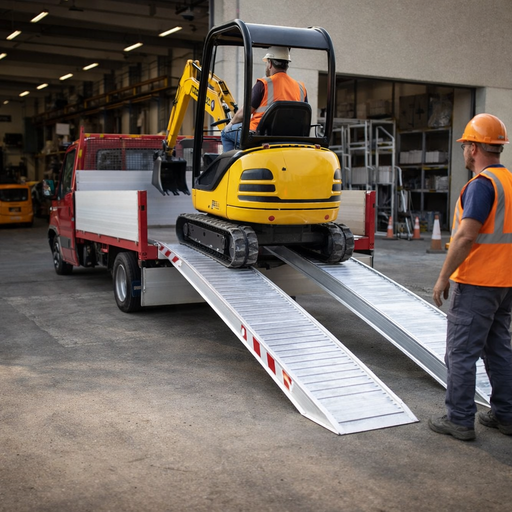 Extra Wide Aluminium Loading Ramps – 3500x500mm – 1000kg Capacity – Vehicle & Machinery