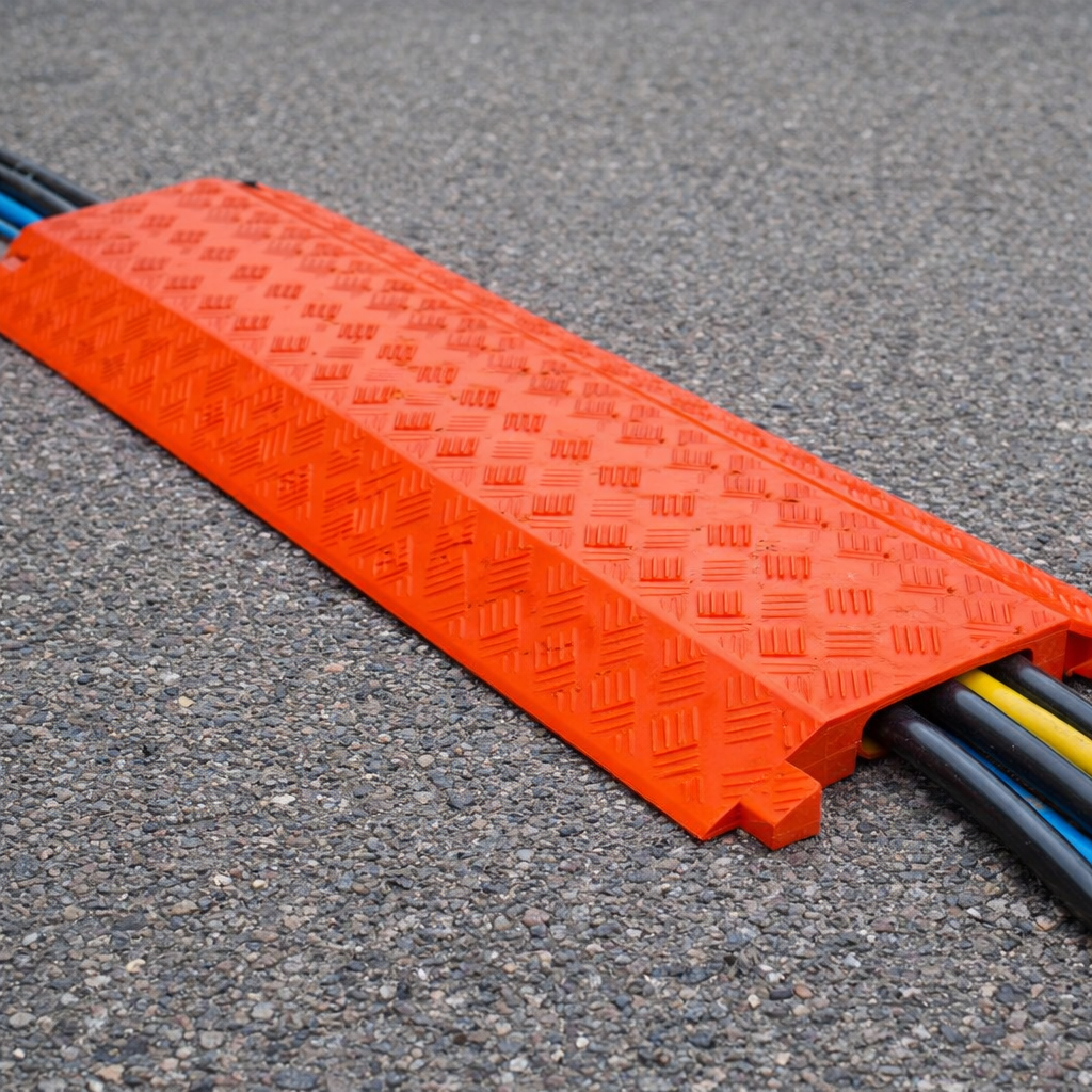 Drop-Over Cable Protector – Orange – 1-Channel – Lightweight Traffic