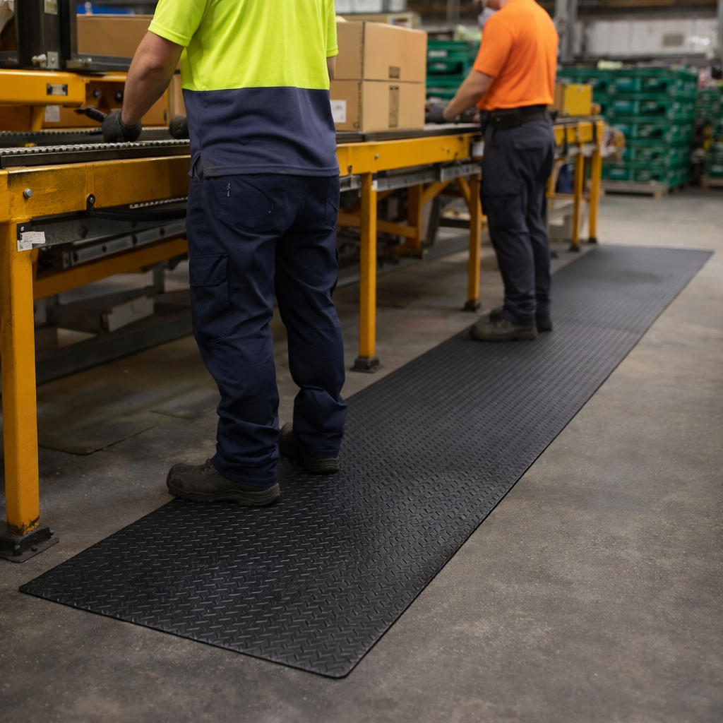 Anti-Fatigue Mat – Black – 14mm Thick – Ergonomic Workstation