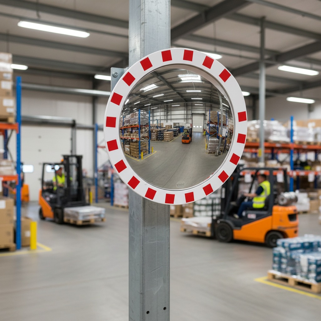 Premium Stainless Steel Traffic Mirror - Chemical Resistant and UV Impervious for Enhanced Visibility at... | Barriers Co