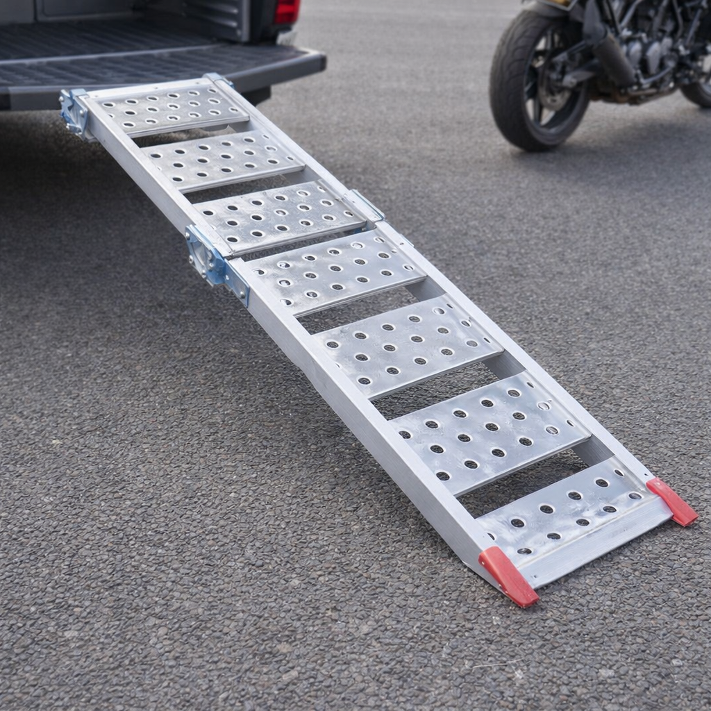Tri-folding Motorcycle Ramp – 1985mm x 305mm – Heavy Duty – Outdoor Use