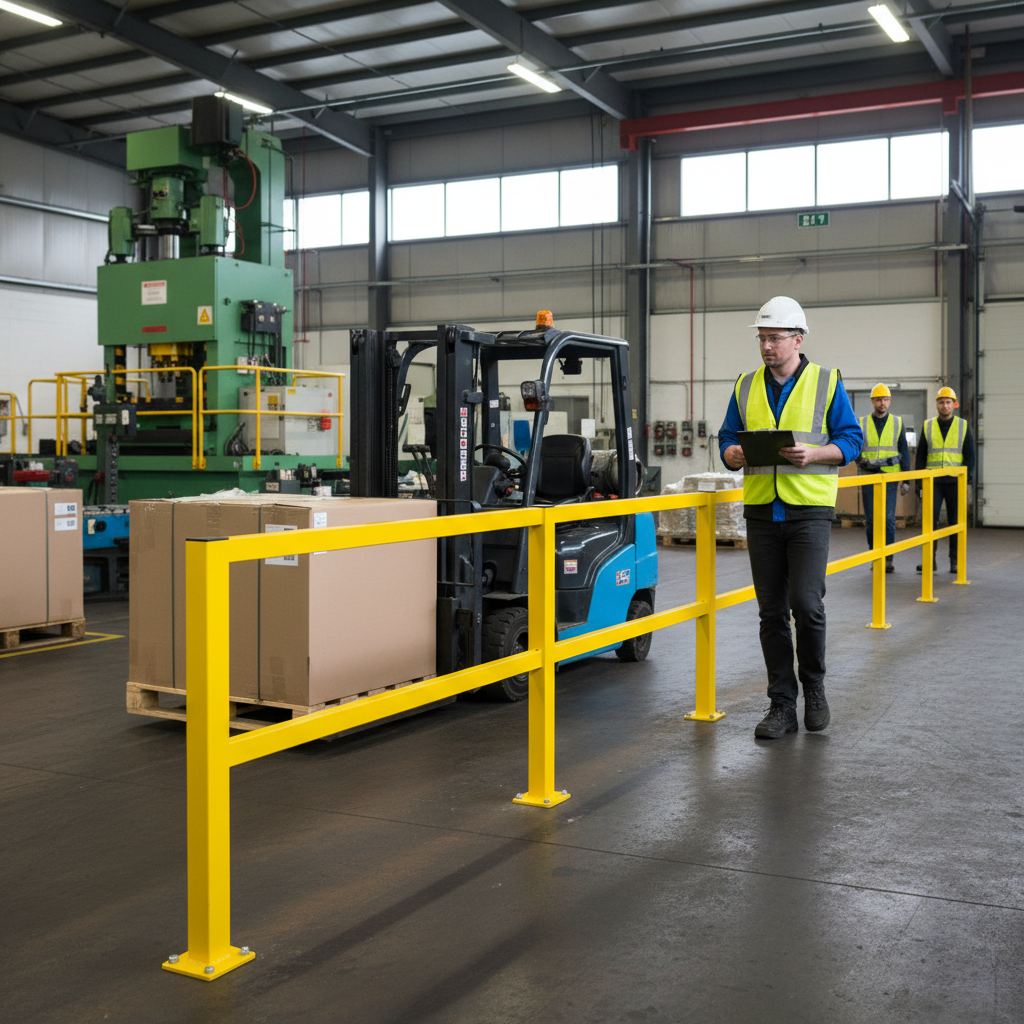 Premium Modular Impact Protection Railing System for Industrial Safety with High Visibility and Medium Duty Design
