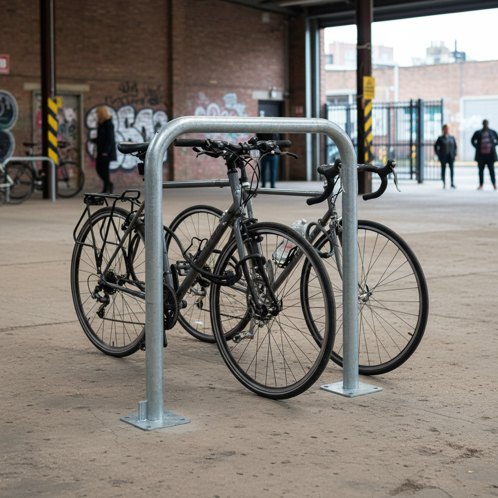 Premium Heavy Duty Bike Stand with 48mm Diameter Tube for Secure Bicycle Parking | Barriers Co