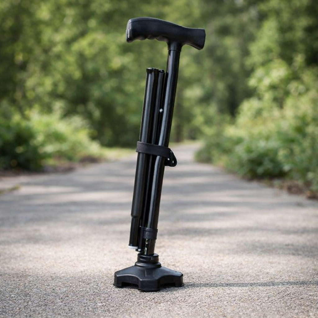 Comfort Walking Stick – Black – Adjustable Height – Mobility Aid