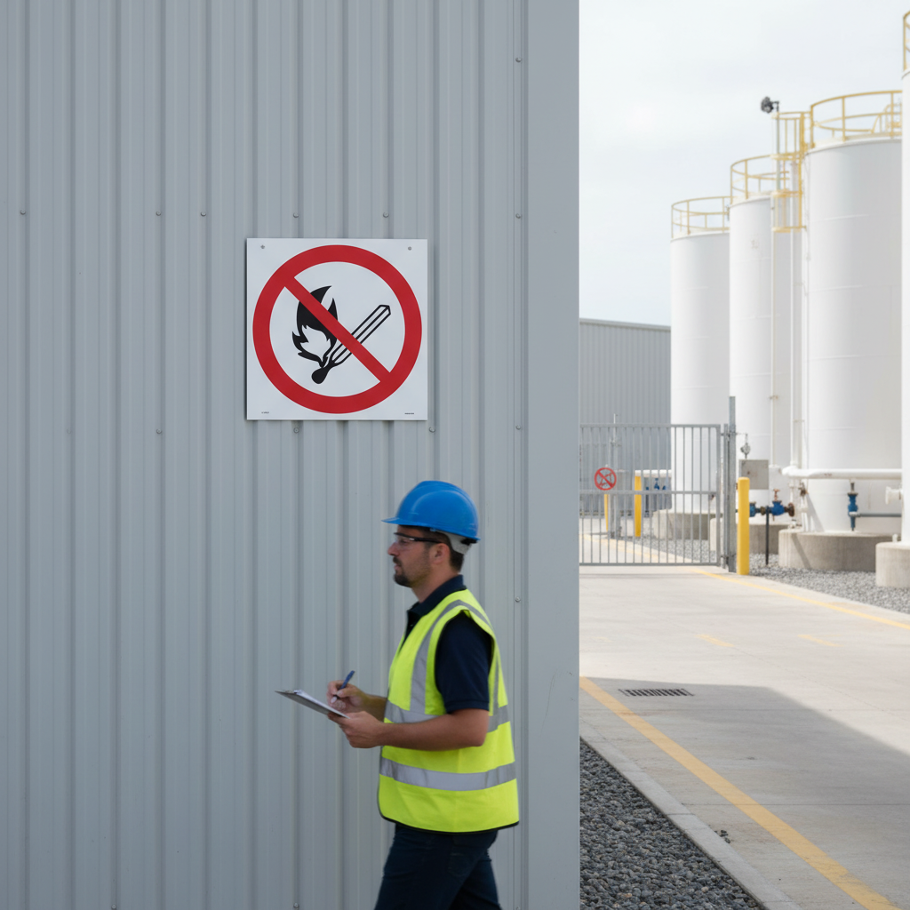 Premium Prohibition Sign for Smoking and Open Fire in Various Materials and Sizes for Clear Workplace Safety
