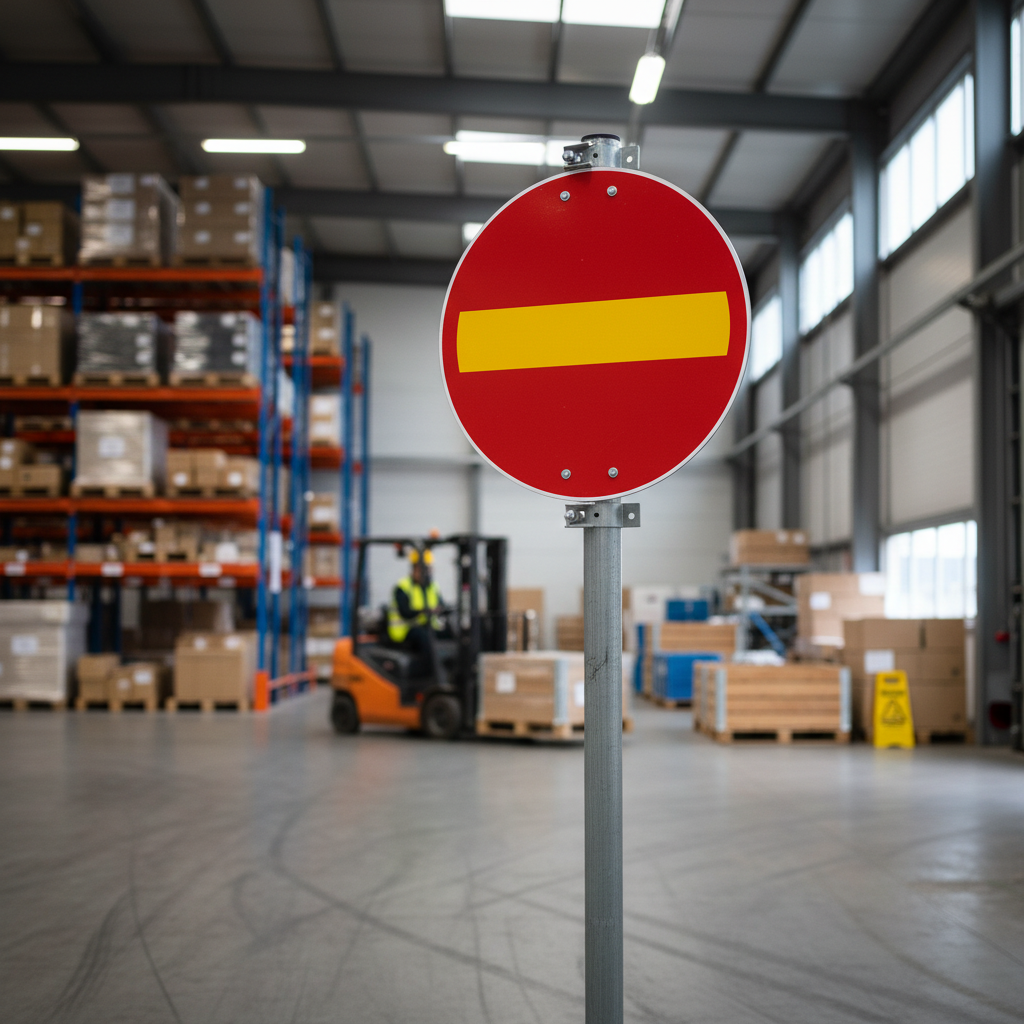 Premium Traffic Prohibition Sign Ø 600 mm - Durable Outdoor Use - High-Quality Professional Grade for Industrial and Commercial Applications
