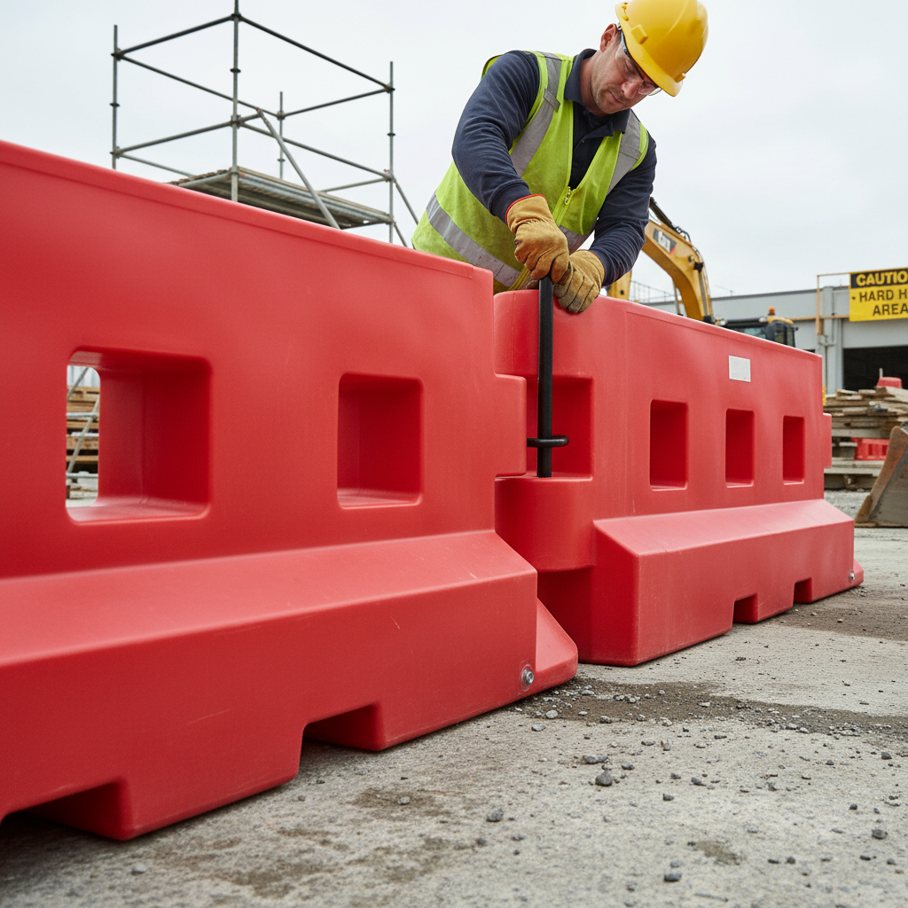 Premium Heavy Duty Water Filled Barrier with Locking Pin for Safety and Traffic Control | Barriers Co