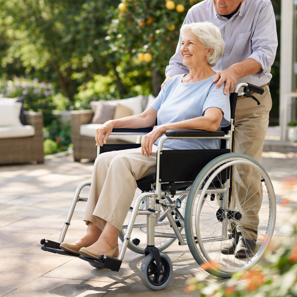 Self Propelled Aluminium Wheelchair – 115kg Capacity – Folding & Lightweight