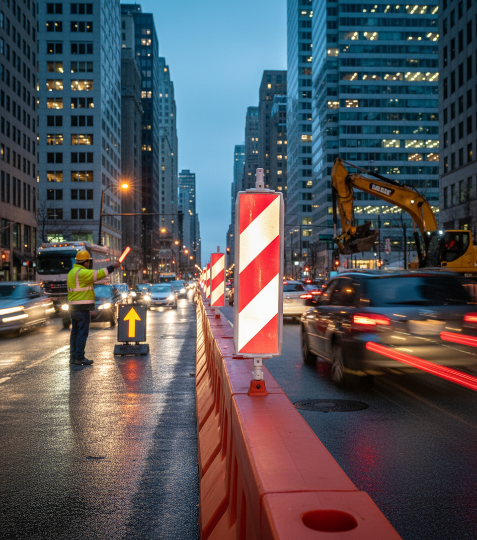 Professional Traffic Panel for Secure Guidance and Road Safety with Durable Reflective Surface and High Stability Features