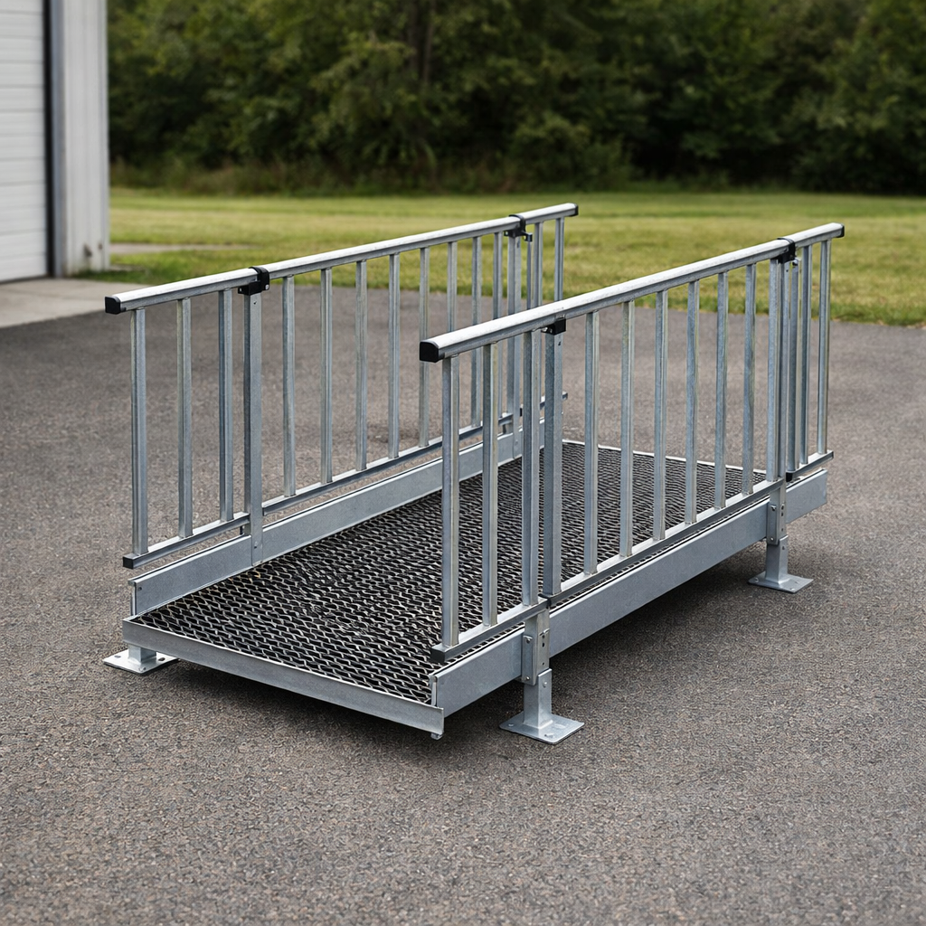 Modular Ramp Kit – 1100mm x 1900mm – Balustrade Handrails – Indoor/Outdoor Use