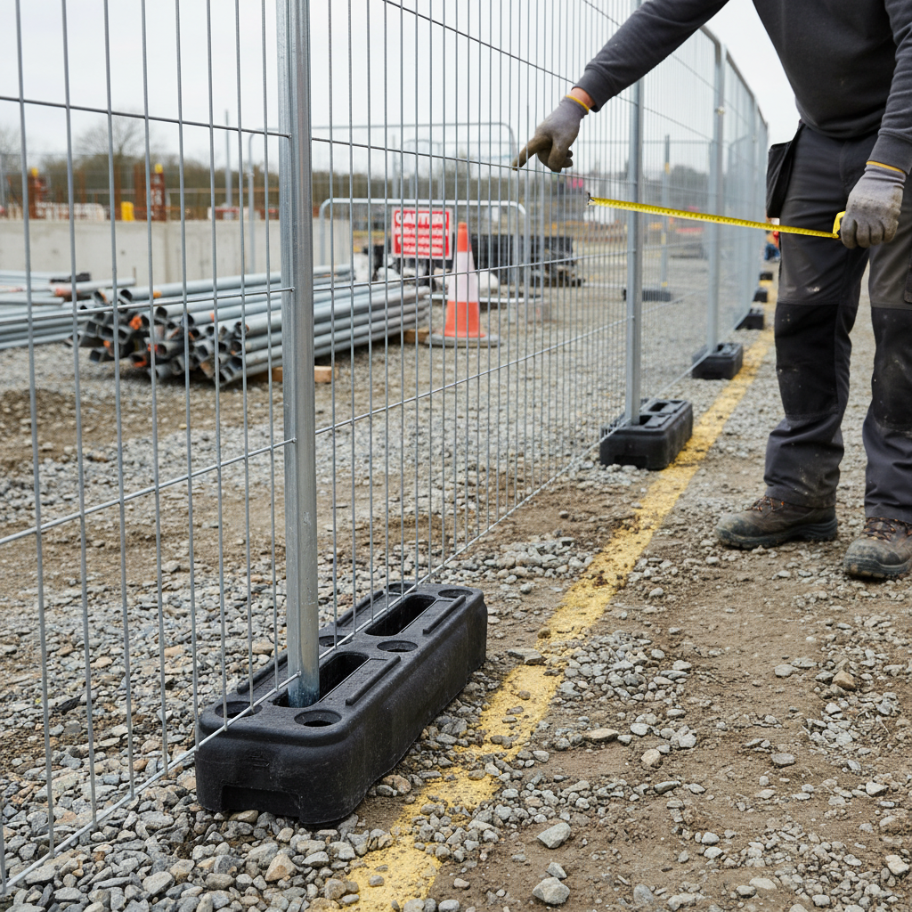 Premium Heavy Duty Fence Feet for Temporary Fencing - Durable and Easy to Maneuver with 100% Recycled PVC Design | Barriers C