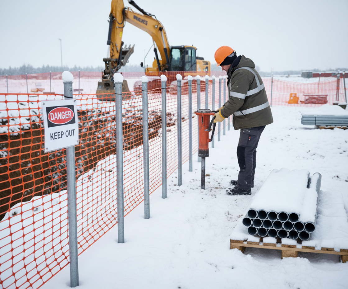 Premium Heavy Duty Post Tube Ø 60mm for Road Sign Installation - Galvanized Steel Construction