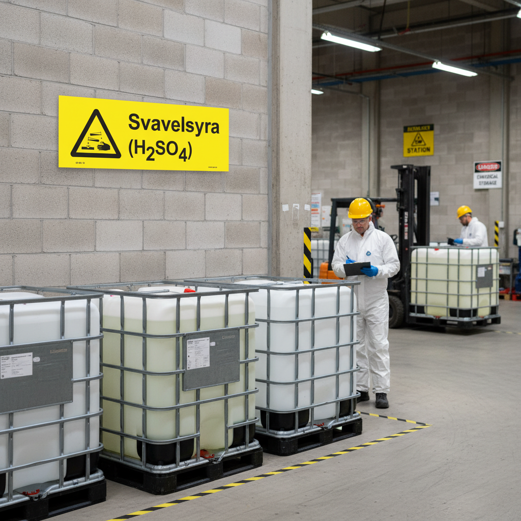Professional Warning Sign for Sulfuric Acid – Durable Materials & Easy Installation Options