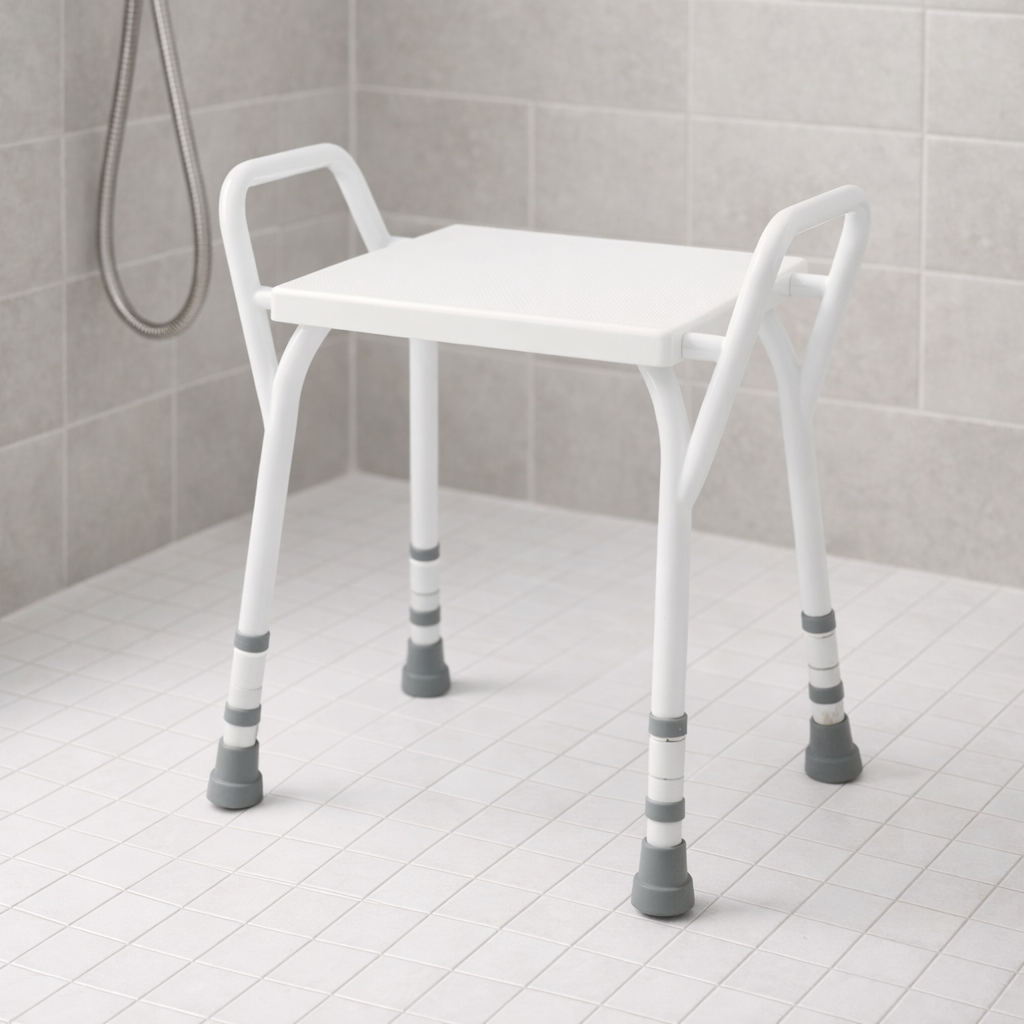 Shower Stool – Adjustable Height – Lightweight & Durable – Bathroom Safety