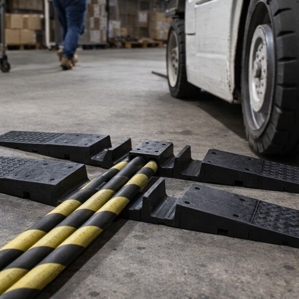 Modular Hose Bridge Ramps – Black – Heavy Duty – Indoor & Outdoor