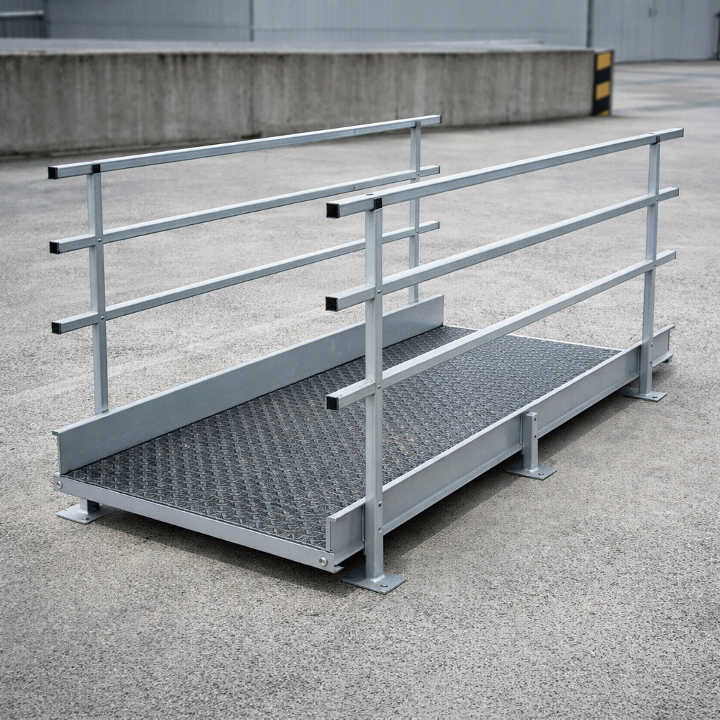 Modular Ramp System – 1500mm x 2310mm – Double Handrails – Mobility Access